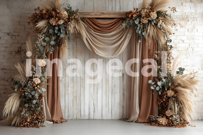 026 boho natural wood arch 50 backdrops b25257