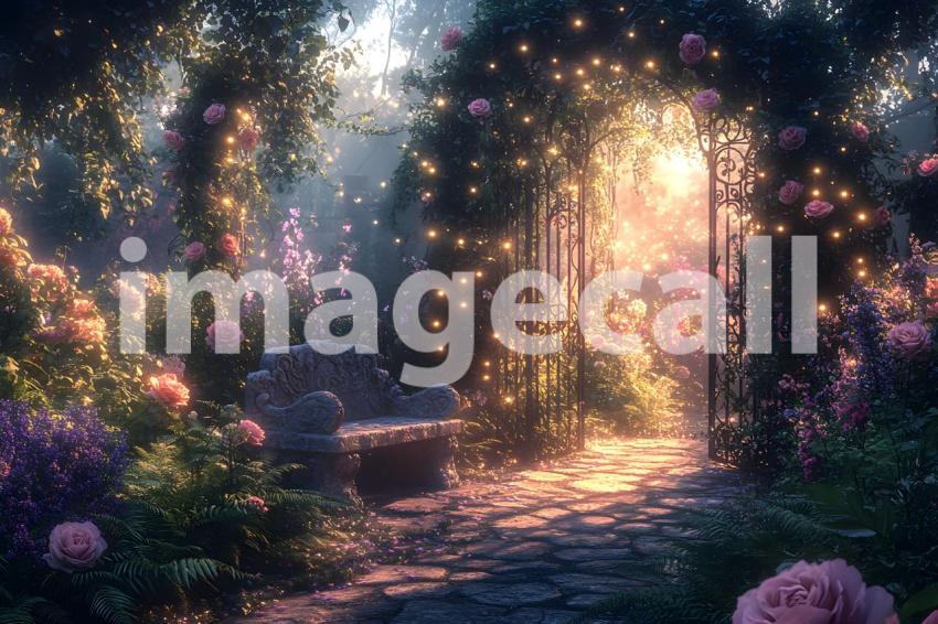 006 fairy tale garden retreat 40 backdrops b25136