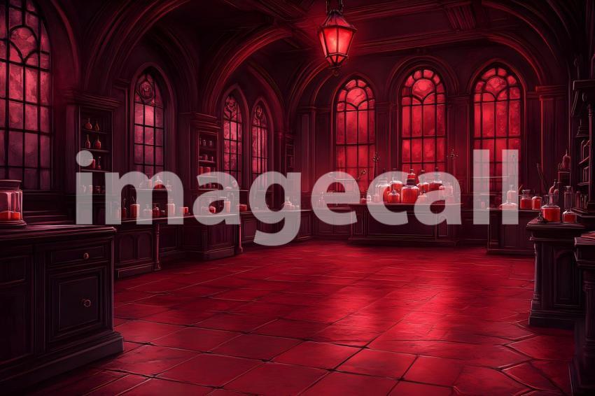 001 red hued apothecary 25 backdrops b25098