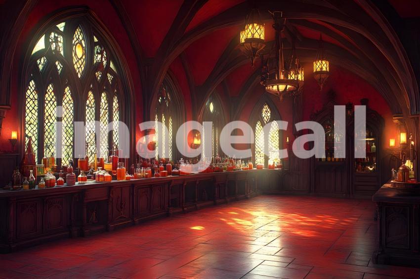 004 red hued apothecary 25 backdrops b25098