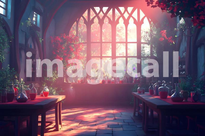 012 red hued apothecary 25 backdrops b25098