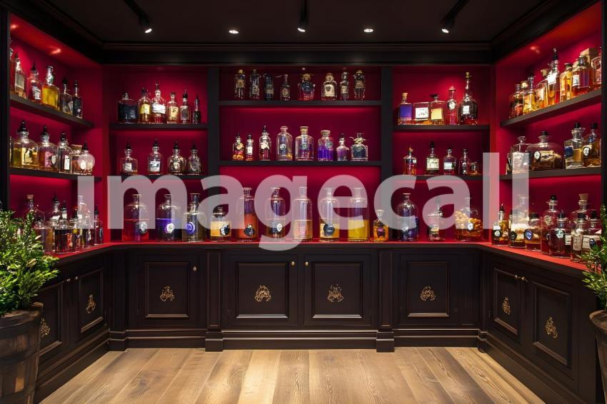 027 red hued apothecary 25 backdrops b25098