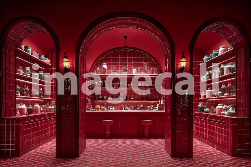 025 red hued apothecary 25 backdrops b25098