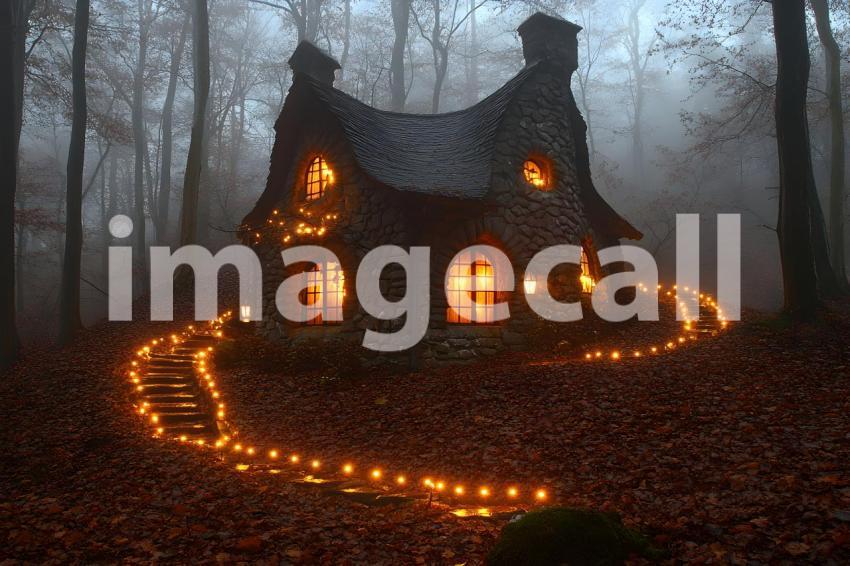 247 witch cottage magic 360 backdrops b25233
