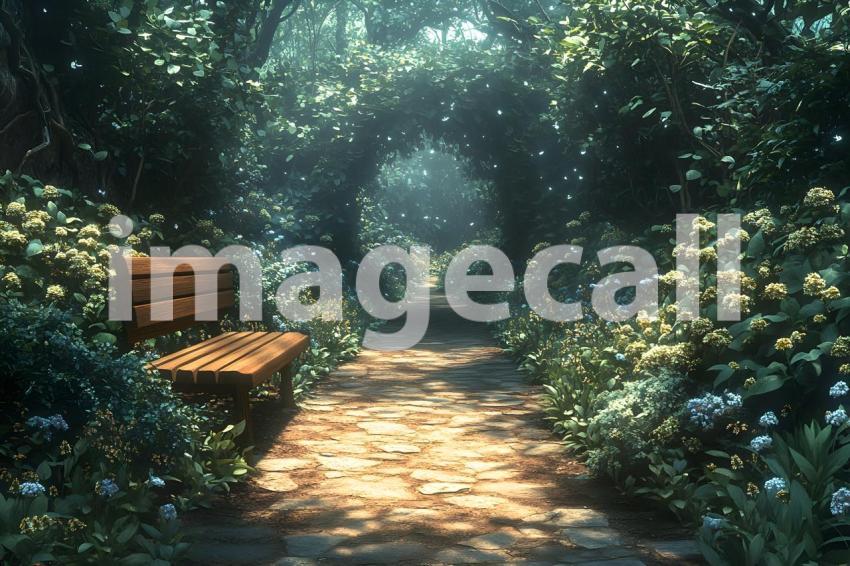 031 enchanted herb garden 65 backdrops b25004