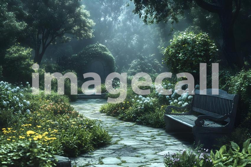 027 enchanted herb garden 65 backdrops b25004