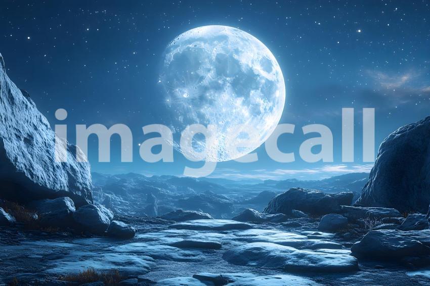369 cinematic fantasy moon landscape 785 backdrops b25130