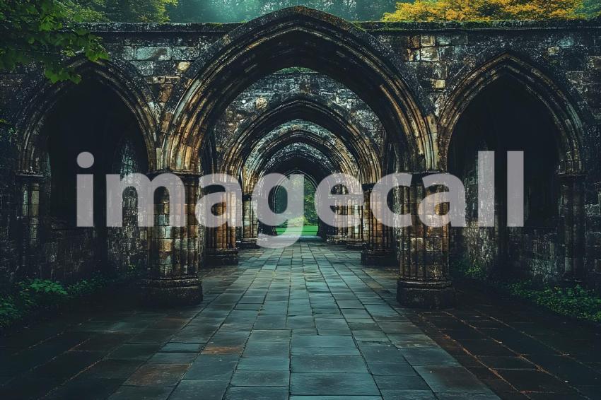 031 wizarding school arches 220 backdrops b25025