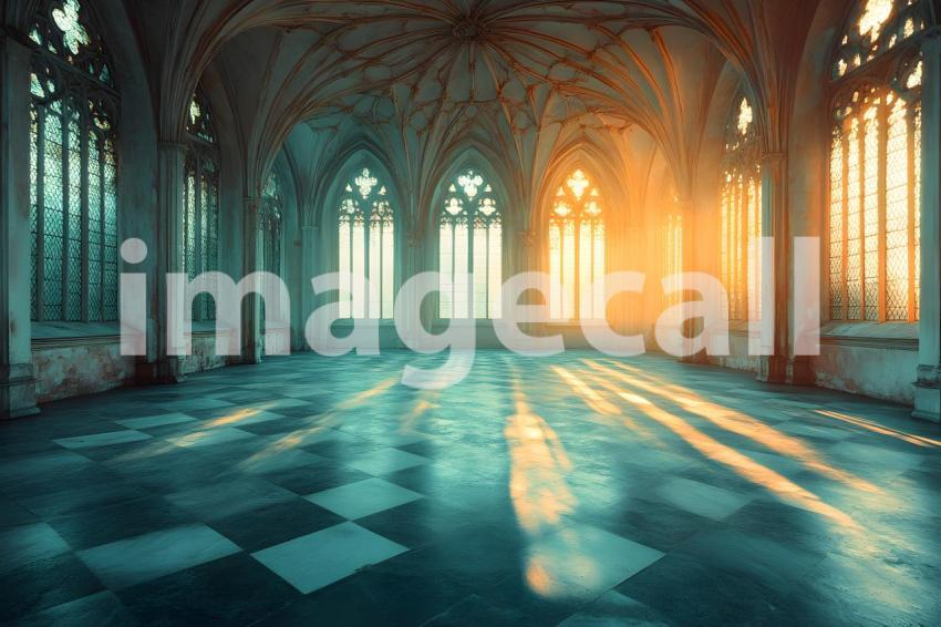 087 wizarding school arches 220 backdrops b25025