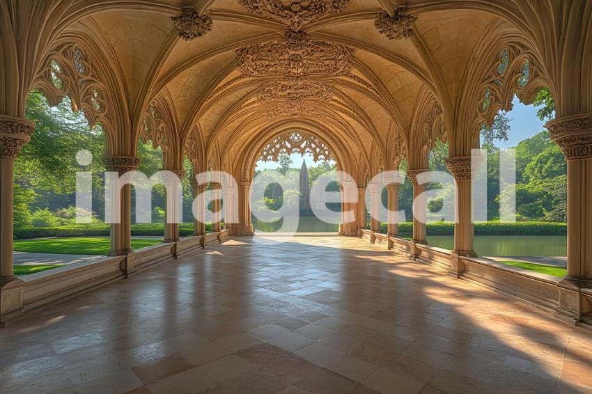 059 wizarding school arches 220 backdrops b25025