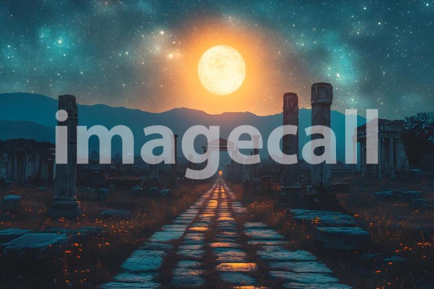 099 ancient roman night 160 backdrops b25069