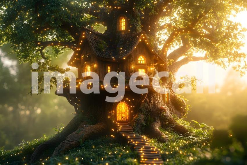 012 glowing fairy treehouse 25 backdrops b25070