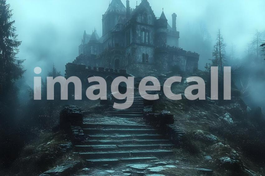 008 spooky abandoned fortress 30 backdrops b25007