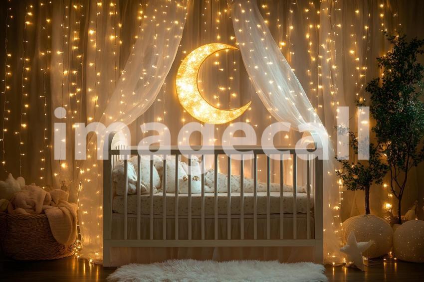 029 stars and moon crib 30 backdrops b25034