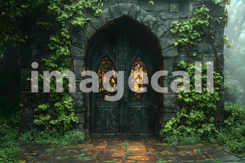 015 enchanted castle door 30 backdrops b25133