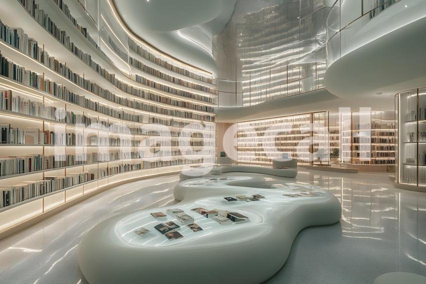 002 infinite futuristic library 35 backdrops b25128