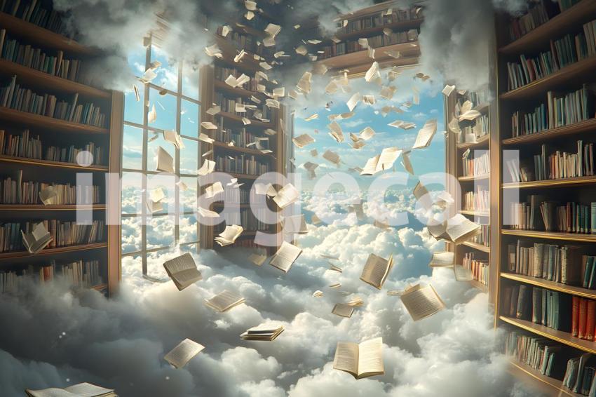 010 floating library dream 40 backdrops b25181