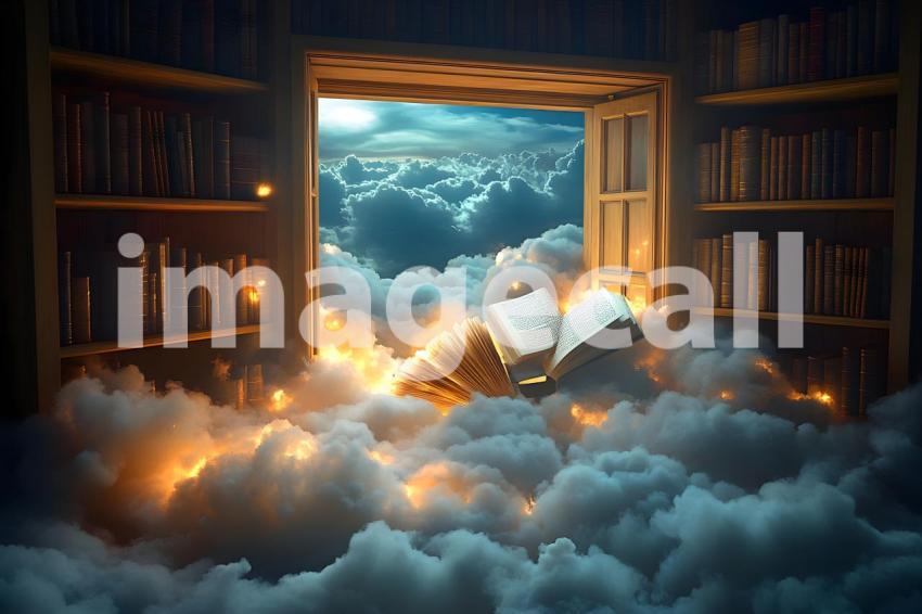 029 floating library dream 40 backdrops b25181