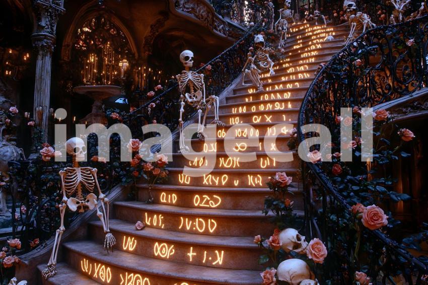 022 haunted gothic staircase 25 backdrops b25224