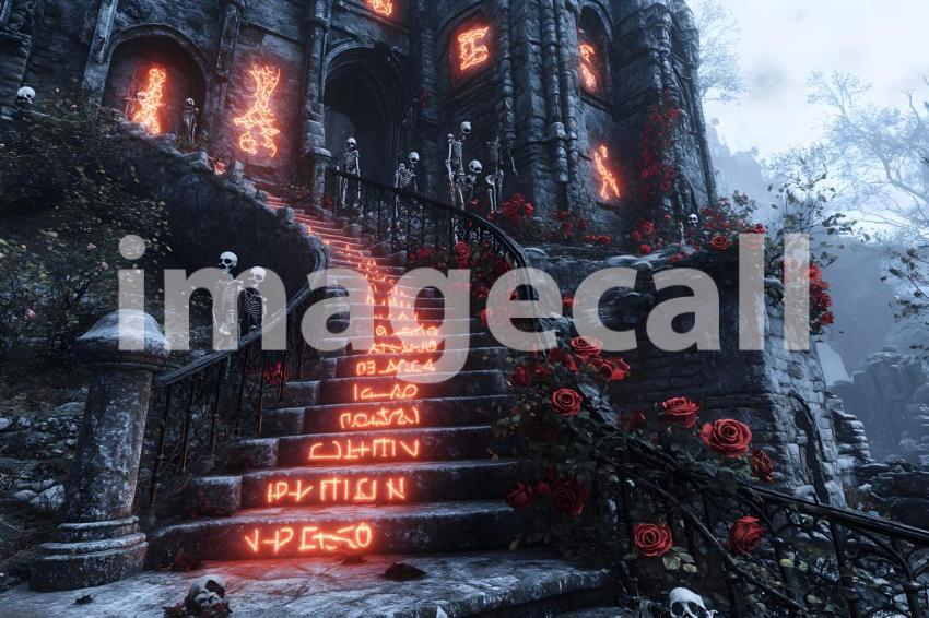 019 haunted gothic staircase 25 backdrops b25224