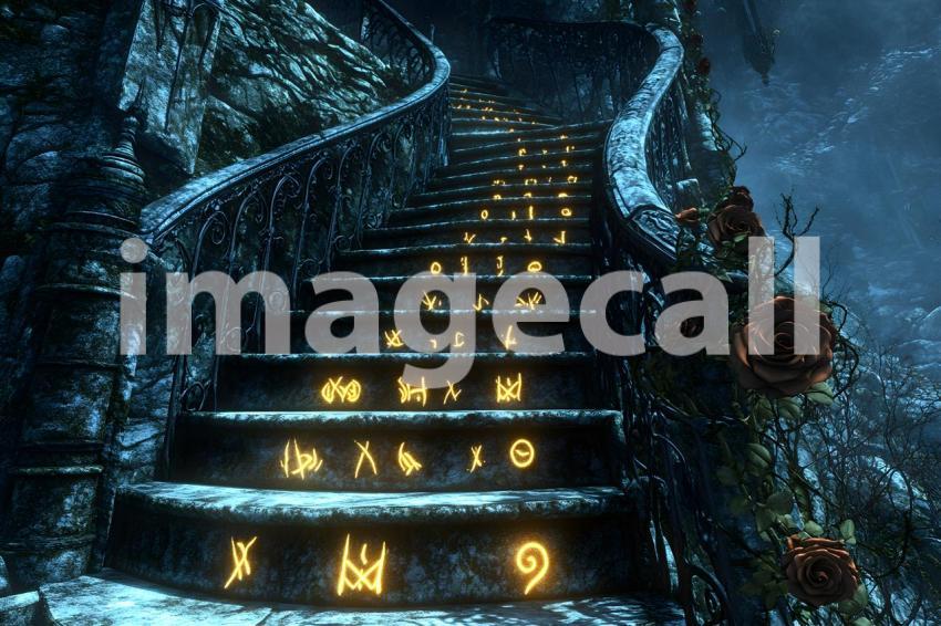 012 haunted gothic staircase 25 backdrops b25224