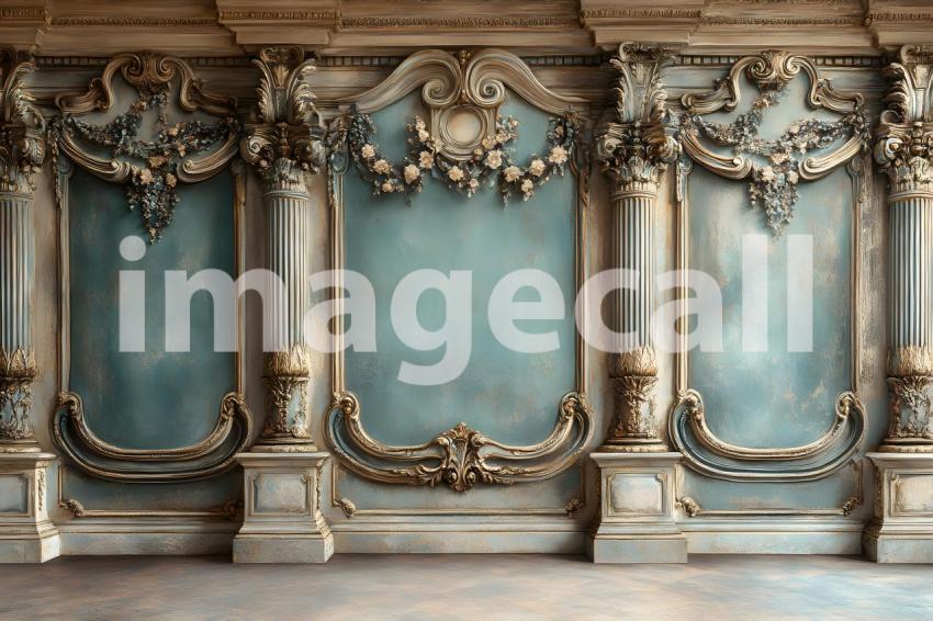 001 teal vintage room 50 backdrops b25166