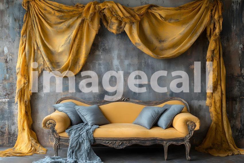 044 yellow vintage room 55 backdrops b25057
