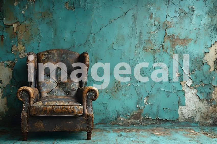 023 teal vintage room 50 backdrops b25166