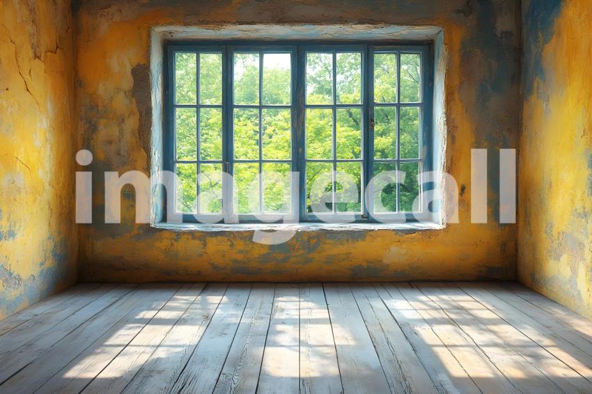 034 yellow vintage room 55 backdrops b25057