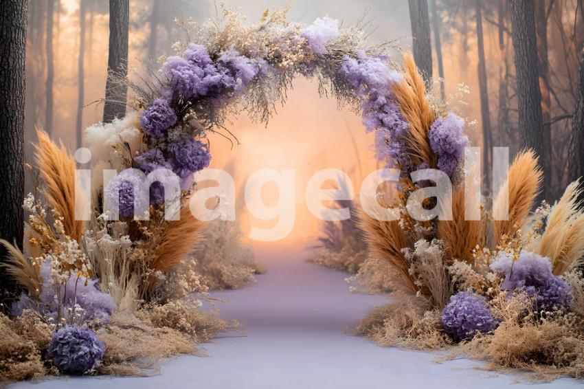 025 boho purple arch 50 backdrops b25248
