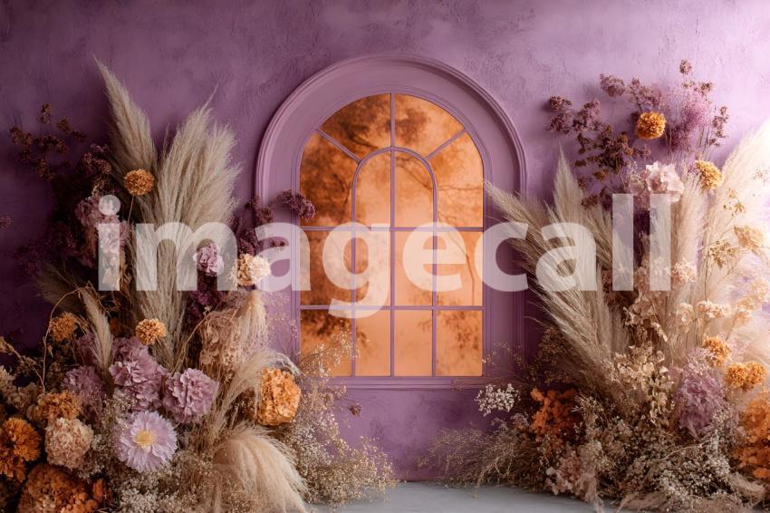 005 boho purple arch 50 backdrops b25248
