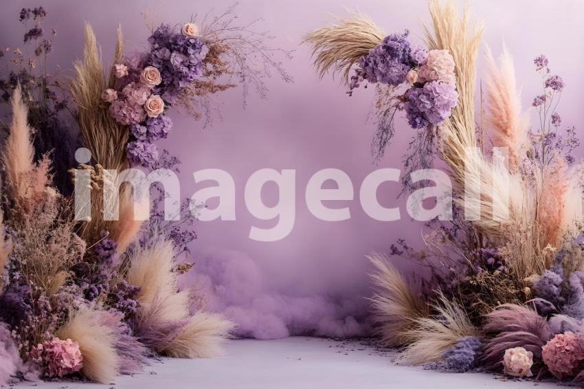 035 boho purple arch 50 backdrops b25248