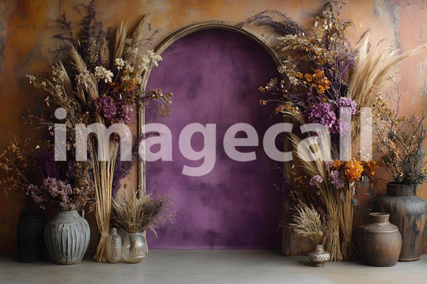 026 boho purple arch 50 backdrops b25248