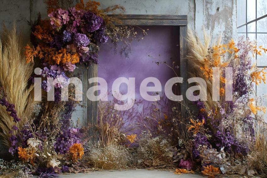 031 boho purple arch 50 backdrops b25248