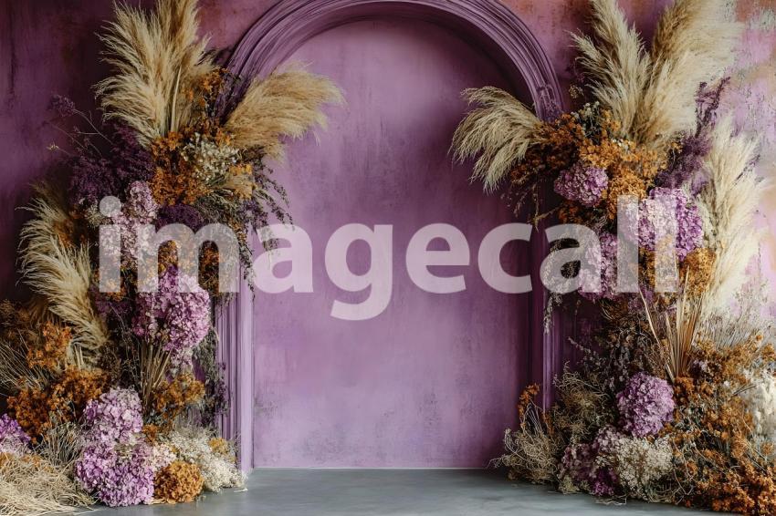 013 boho purple arch 50 backdrops b25248