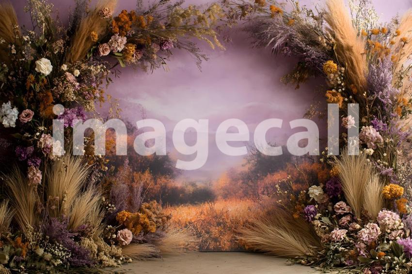 041 boho purple arch 50 backdrops b25248