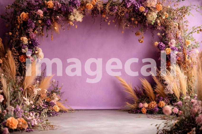 044 boho purple arch 50 backdrops b25248