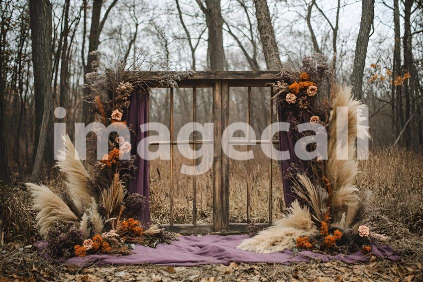 046 boho purple arch 50 backdrops b25248