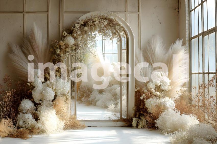 062 boho white arch 70 backdrops b25244