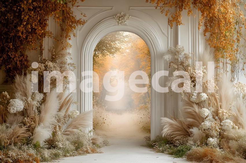 039 boho white arch 70 backdrops b25244