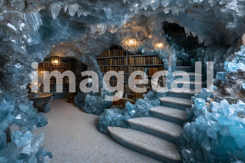 013 crystal cave library 40 backdrops b25060