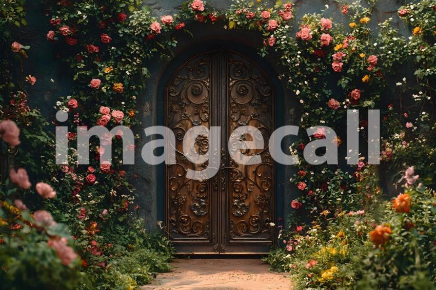 010 ornate fairy garden gate 15 backdrops b25123