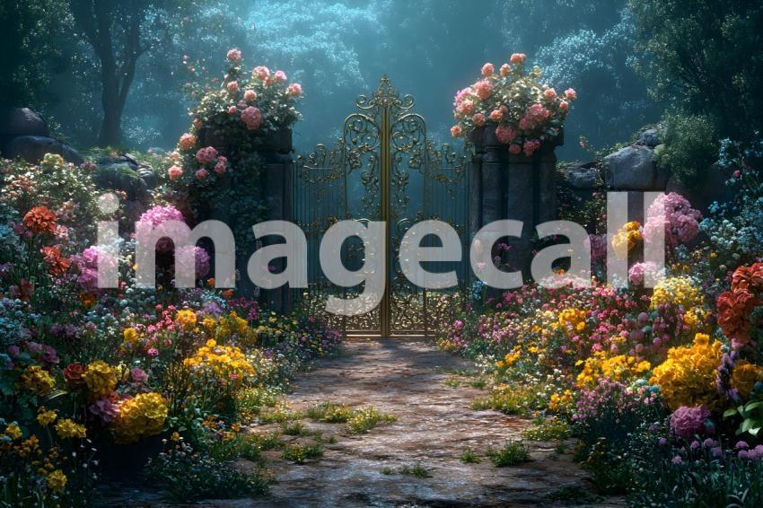 012 ornate fairy garden gate 15 backdrops b25123