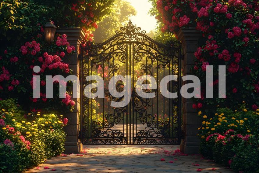 016 ornate fairy garden gate 15 backdrops b25123
