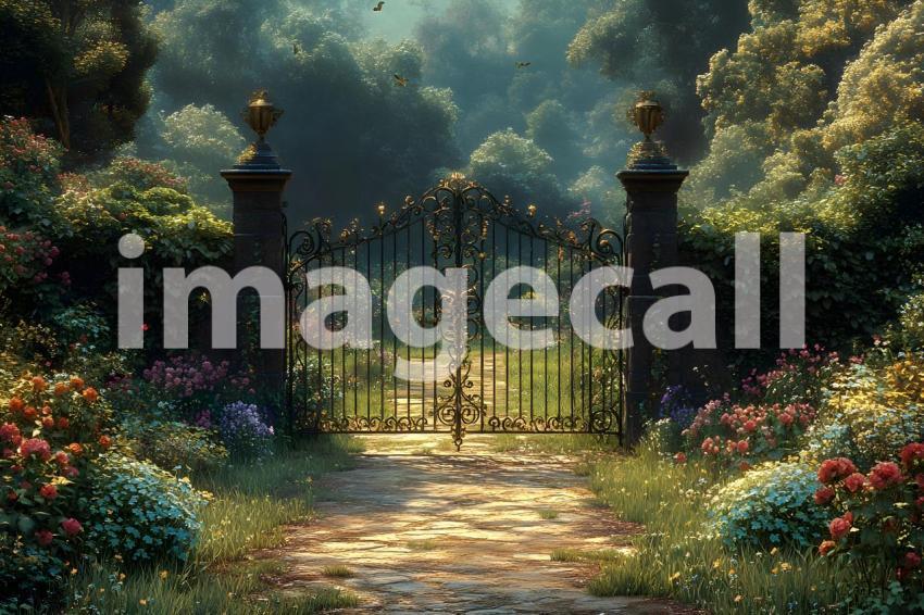 005 ornate fairy garden gate 15 backdrops b25123
