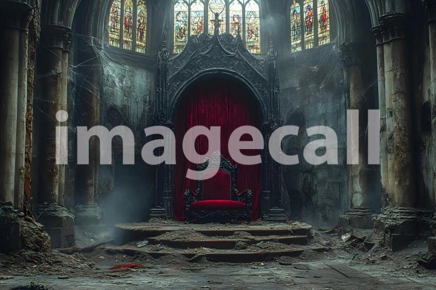 033 vampire throne room 45 backdrops b25063