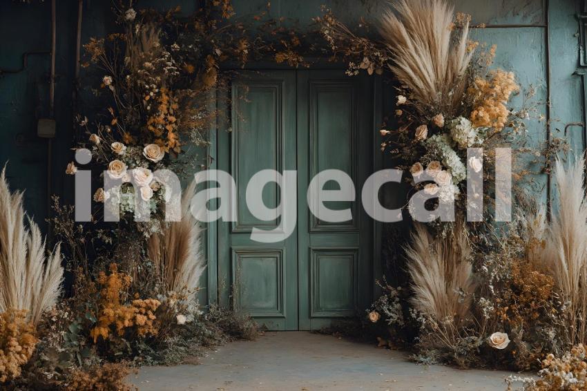 066 boho olive arch 120 backdrops b25246