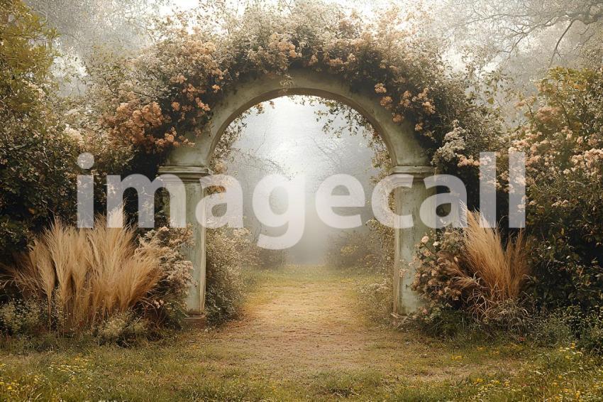 050 boho olive arch 120 backdrops b25246