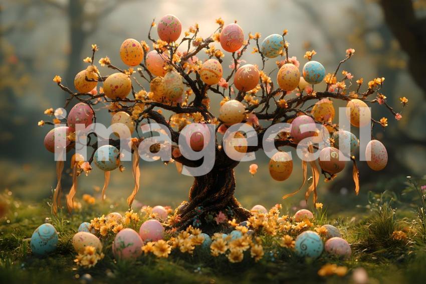 005 easter egg tree 5 backdrops bd25452