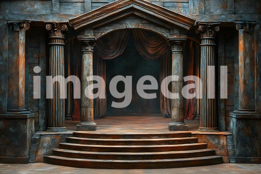 066 shakespearean stage 65 backdrops bd25567